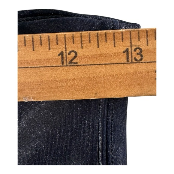 Spanx women's Navy Faux Leather 7/8 Accent Stripe Legging Size M retail $110 - Picture 10 of 14